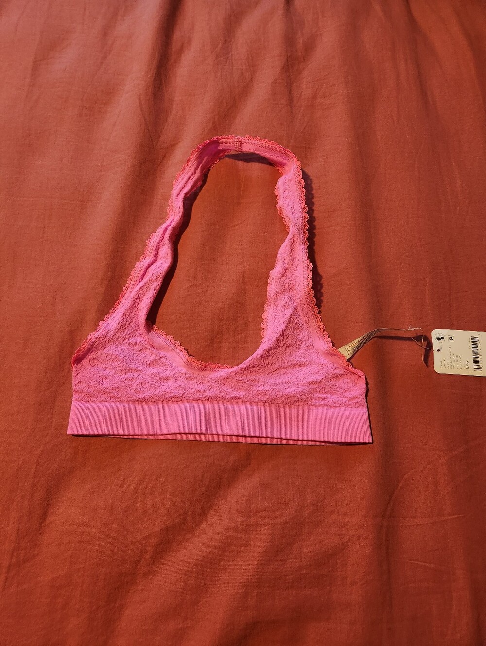 Free People sweet point intimately bralette XS/S Pink Lace Halter